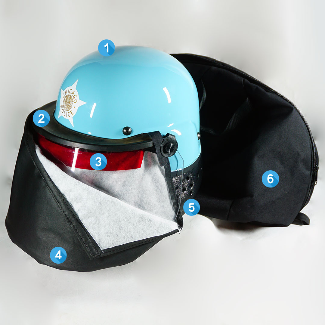 S1711-CPD Ballistic Riot Helmet