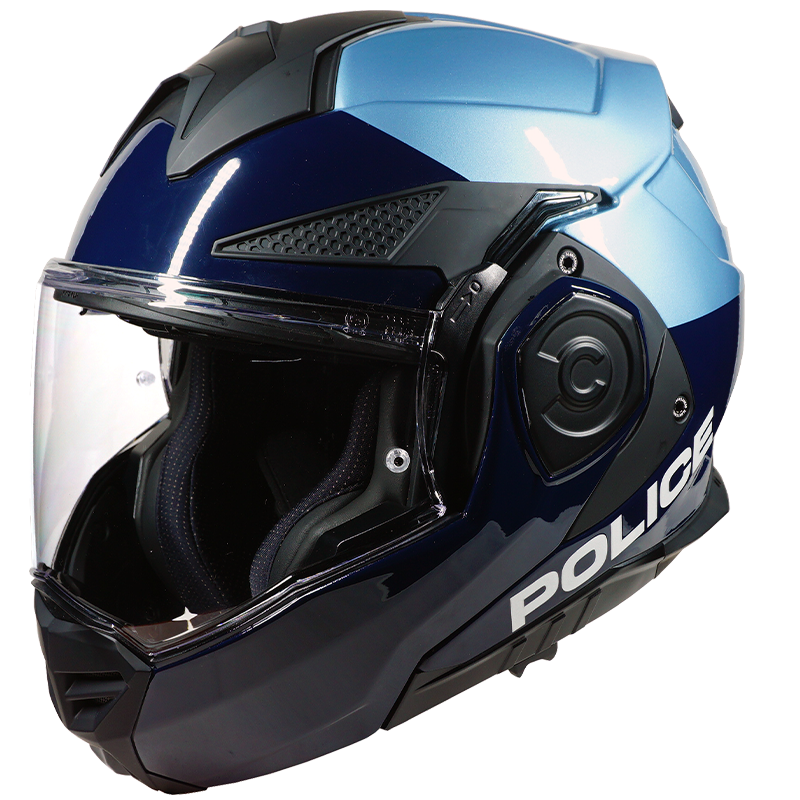LS2 Light Peace Officer Blue with Dark Peace Officer Blue Advant X Carbon Helmet
