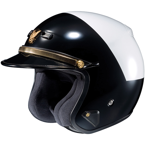 Shoei RJ Platinum LE modular police motorcycle helmet side view