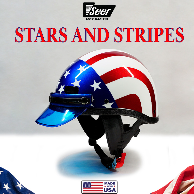 Patriotic Motorcycle Helmet