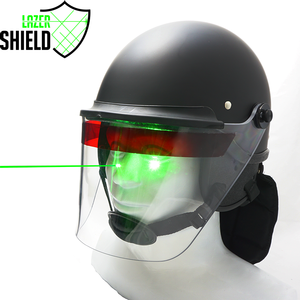 police officer laser beam eye protection riot helmet