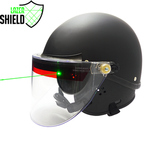 police officer laser beam eye protection riot helmet