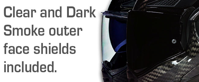 Clear and Dark Smoke Visors for LS2 Advant X Carbon Helmet