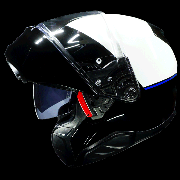 HJC RPHA 91S Black and White Motorcycle Police Helmet