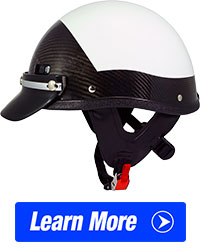 Seer Carbon Fiber Motorcycle Police Helmets, Lightweight, Half Shell, DOT Approved, Made in USA