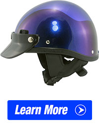 Seer Carbon Fiber Motorcycle Police Helmets, Lightweight, Half Shell, DOT Approved, Made in USA