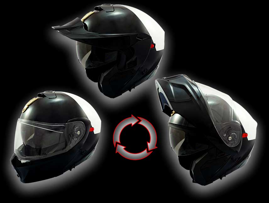 Seer Police Motorcycle Scorpion GT930 Transformer Helmet