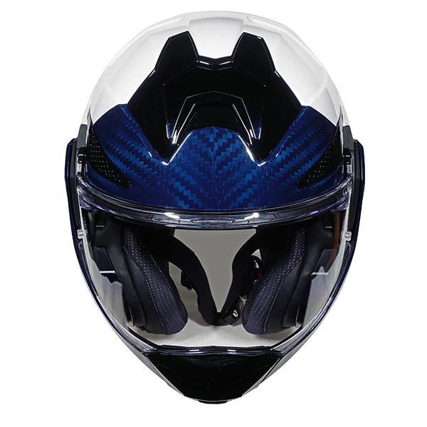 
LS2 Advant X Carbon Police Helmet – White / Blue Carbon
