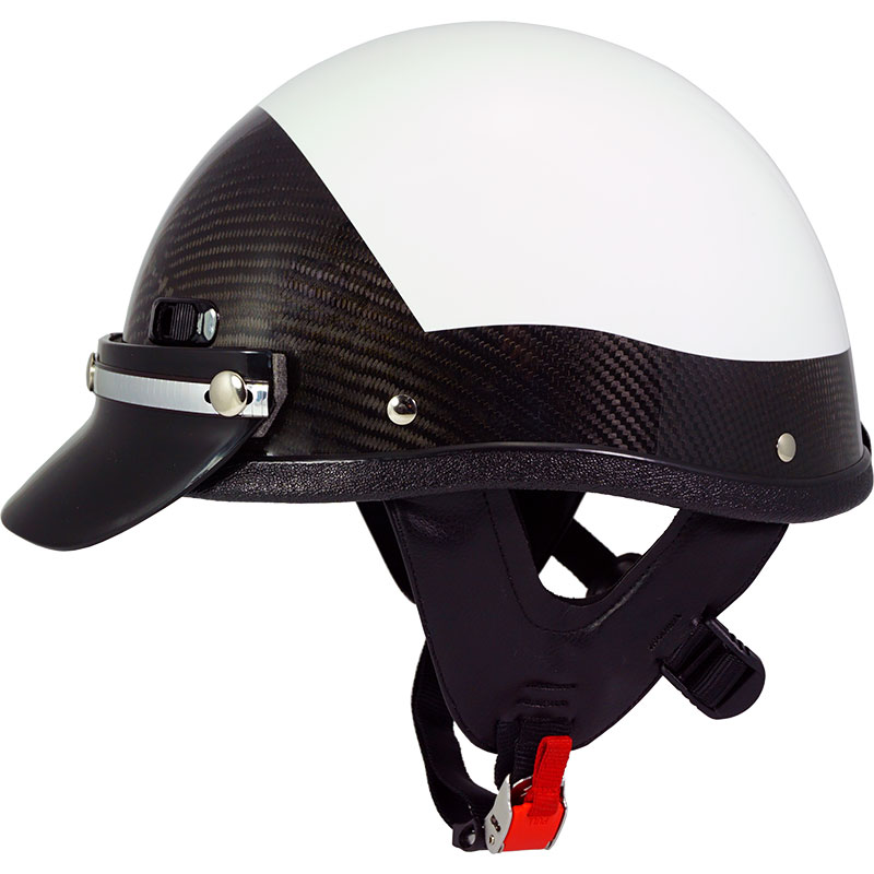 Seer Carbon Fiber Motorcycle Police Helmets, Lightweight, Half Shell, DOT Approved, Made in USA